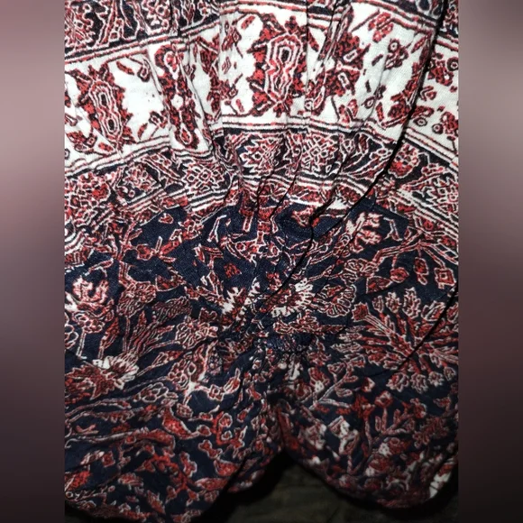 Licky Brand knot waist top short sleeve, size M, cotton blend New - Picture 5 of 10